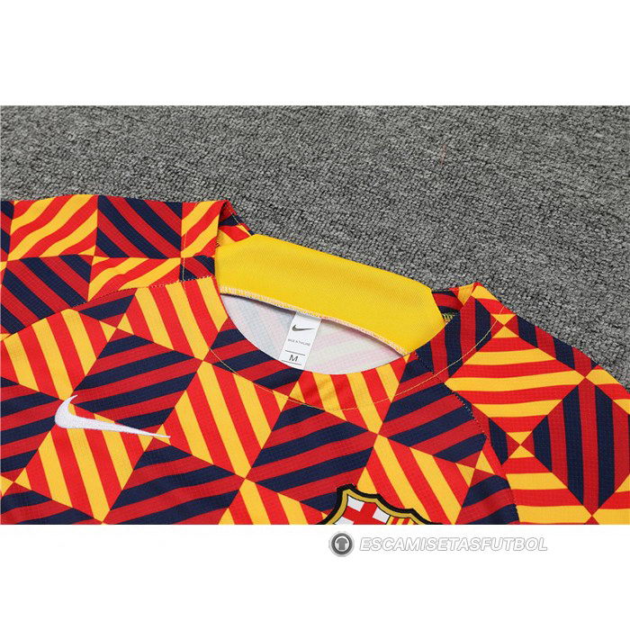 Chandal del Barcelona Manga Corta 23-24 Amarillo - Pantalon Corto